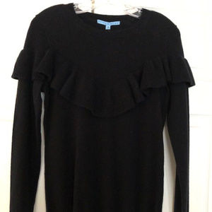 Antonio Melani Black Cashmere Sweater with ruffles